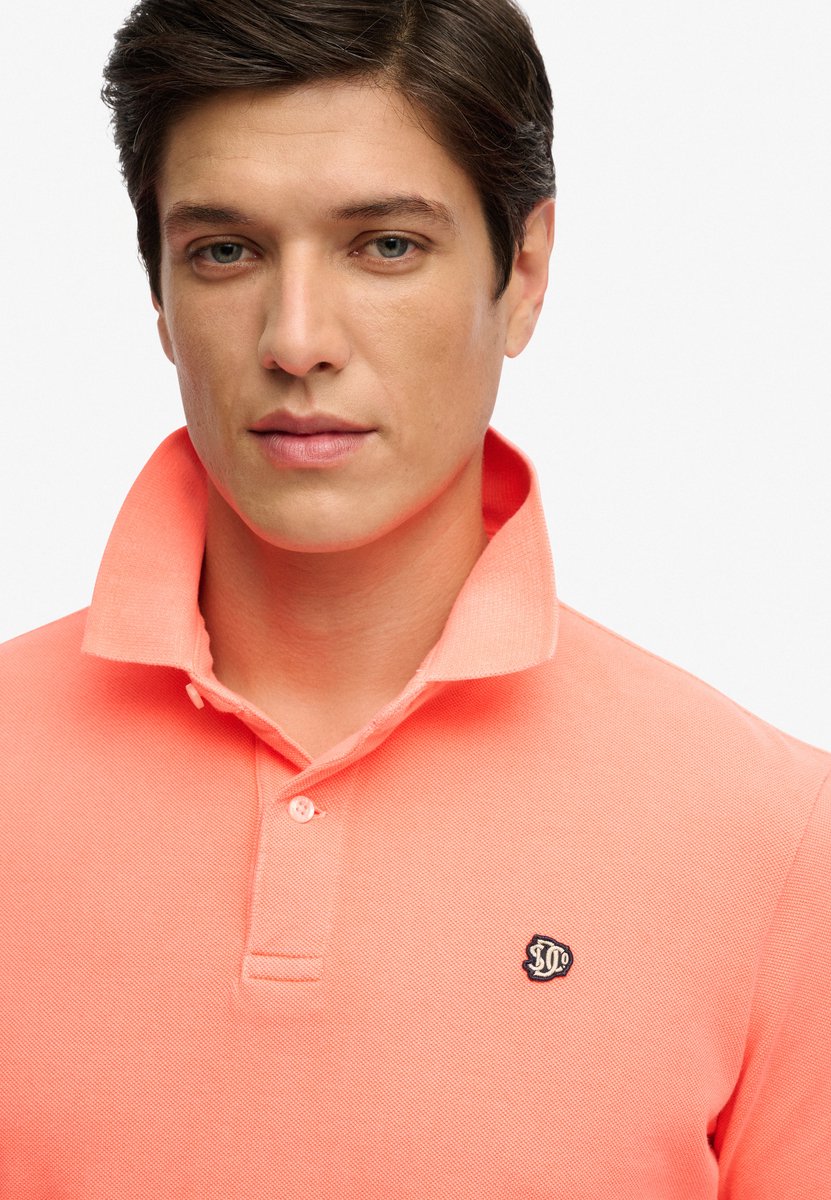 Superdry Poloshirt Vintage Destroy Polo M1110451a Zfw Neon Mannen Oranje