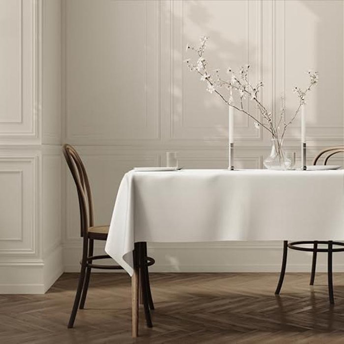 Kwaliteitstafelkleed Rechthoekig 150 x 250 cm - Ivoor-kleur