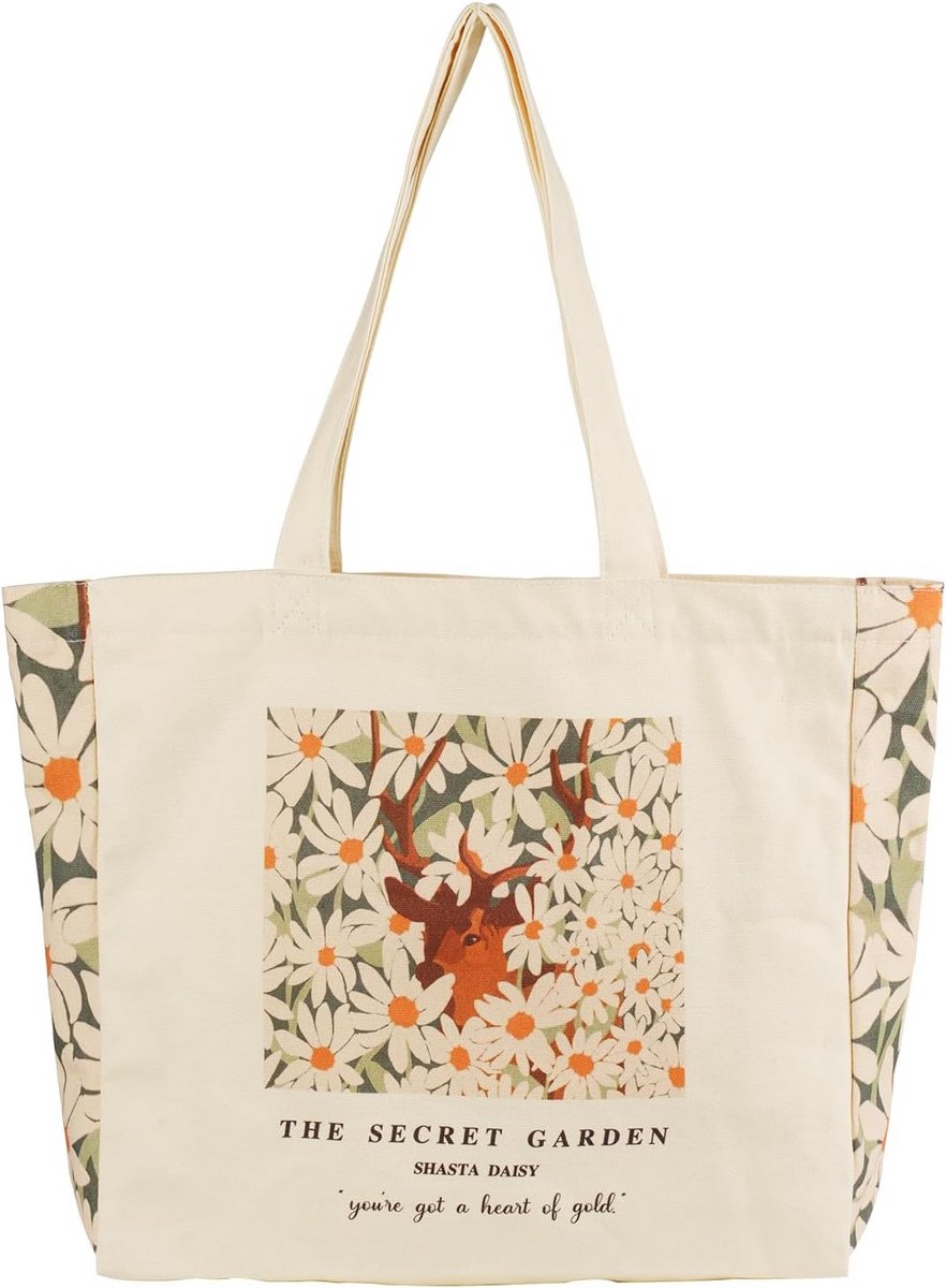 Draagtas voor Dames - Boodschappentas, Schoudertas en Canvas Tote met Vintage Print
