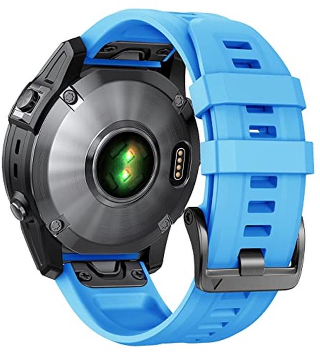 Compatibele 22mm Siliconen Horlogeband Vervangband voor Sporthorloges