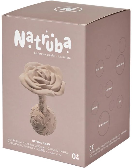 Natruba Rammelaar Bijtspeelgoed Rose - Beige van Natruba — afbeelding 5
