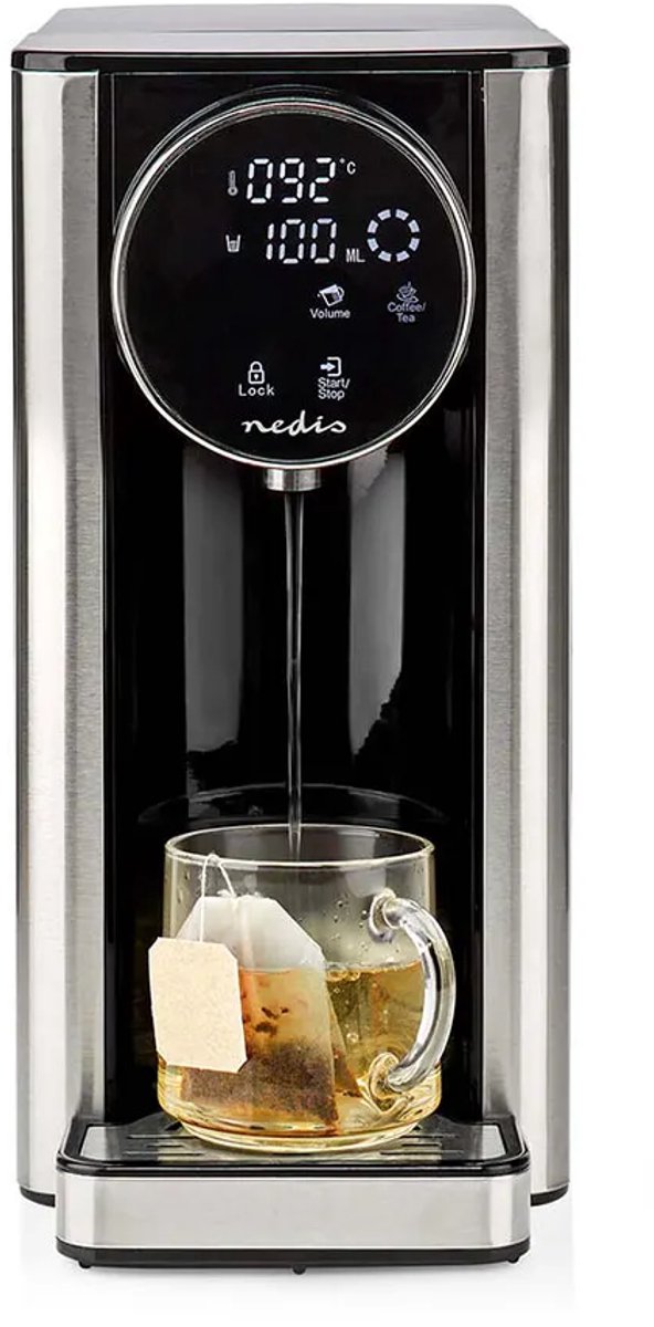 Nedis Heet Water Dispenser - 2600 W - 27 l - Aluminium / Zwart