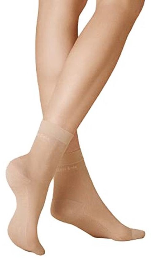 20 paar nylon damessokken 15 denier - Sexy transparante nylon sokken, zwart., Eén maat