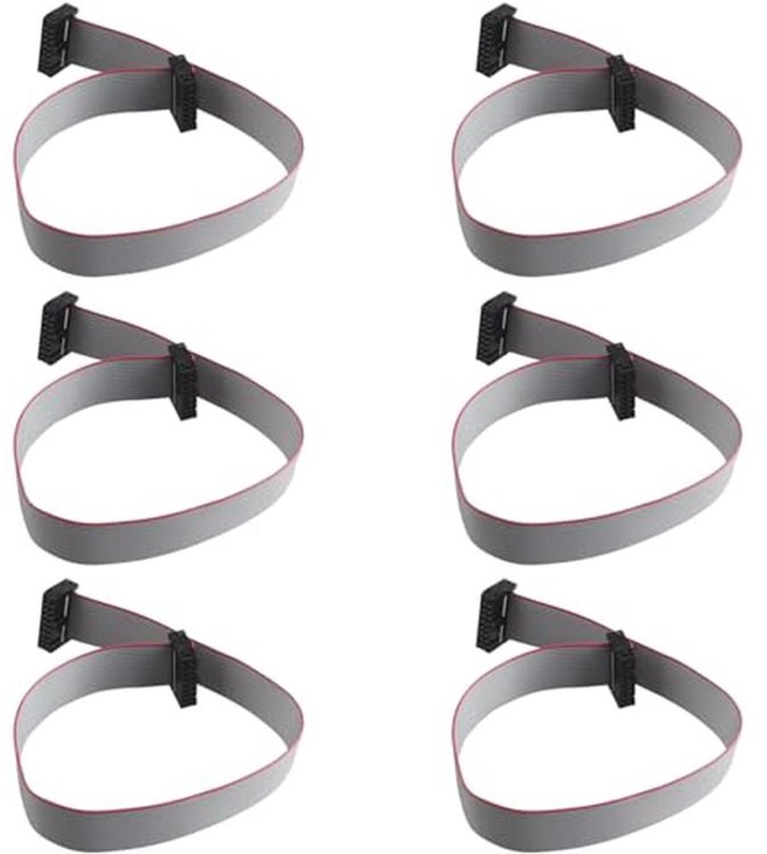 IDC Lintkabel 16-pins 2,54 mm - 6 Stuks - 30 cm Lang