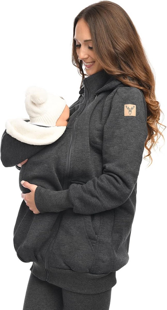 3-in-1 Draagjas voor Baby, Maternity Sling Trui voor Draagzak, Kangaroo Jacket