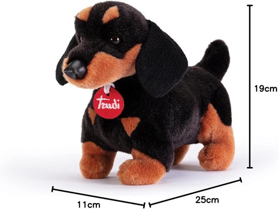 Pluche Teckel Hond Speelgoed - Perfect voor Kerst en Verjaardag - 11x19x25cm - Maat S — afbeelding 4