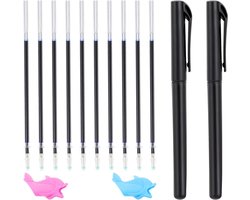 Pennen en navullingen voor magisch copybook met verdwijnende inkt, handschrift werkboeken, schrijftraining - Potloodgrijper en schrijfhulpmiddel