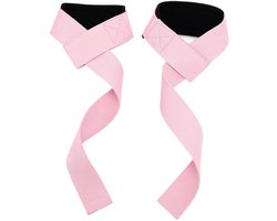 YYchan lifting straps - Wrist wraps - Gym Straps - Deadlift - Fitness - Krachttraining - Powerlifting - Padding & anti slip - siliconen model - Roze