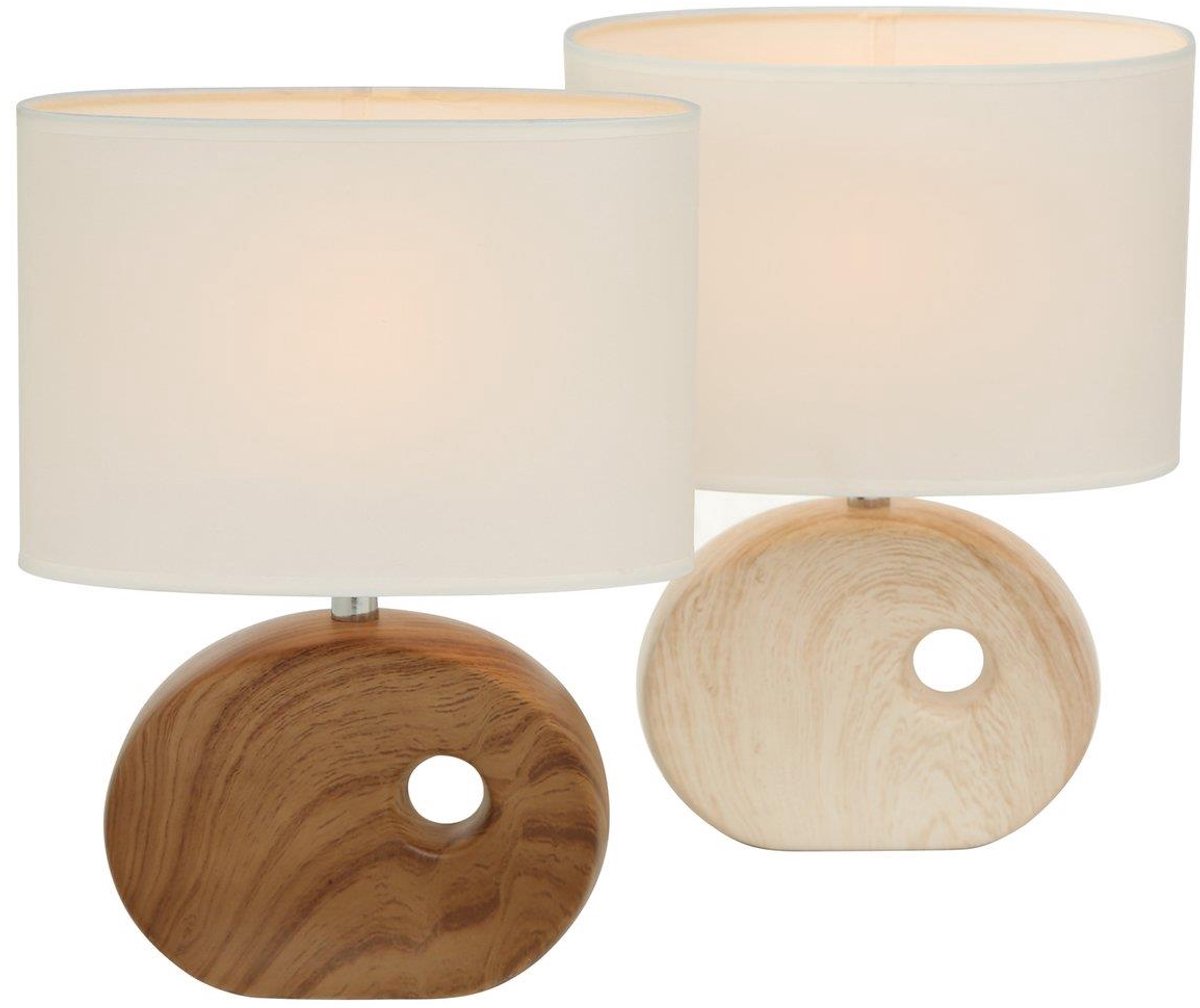 Boltze Home tafellamp sfeerverlichting hout 23x13x30cm design.