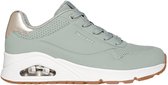 Skechers UNO - GOLDEN AIR Dames Sneakers - Sage / Zilver