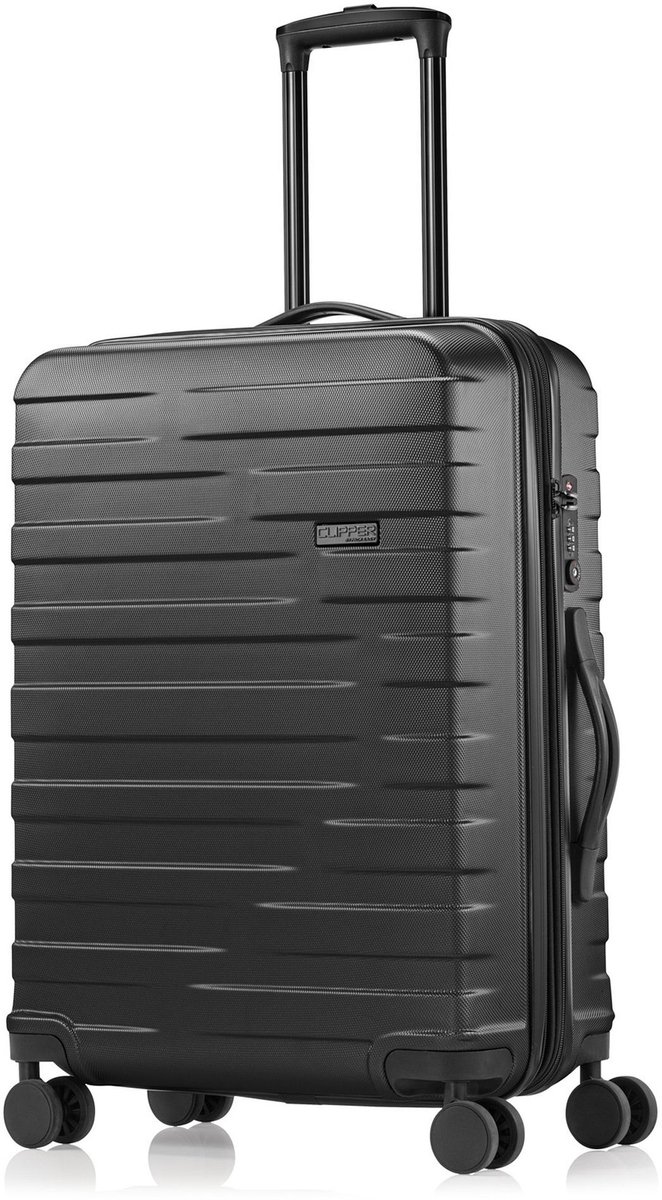 Pack Easy Clipper by Pack Easy Kosmo 4 wielen Trolley 67 cm met uitbreidingsplooi - Harde bagage - TSA slot - schwarz