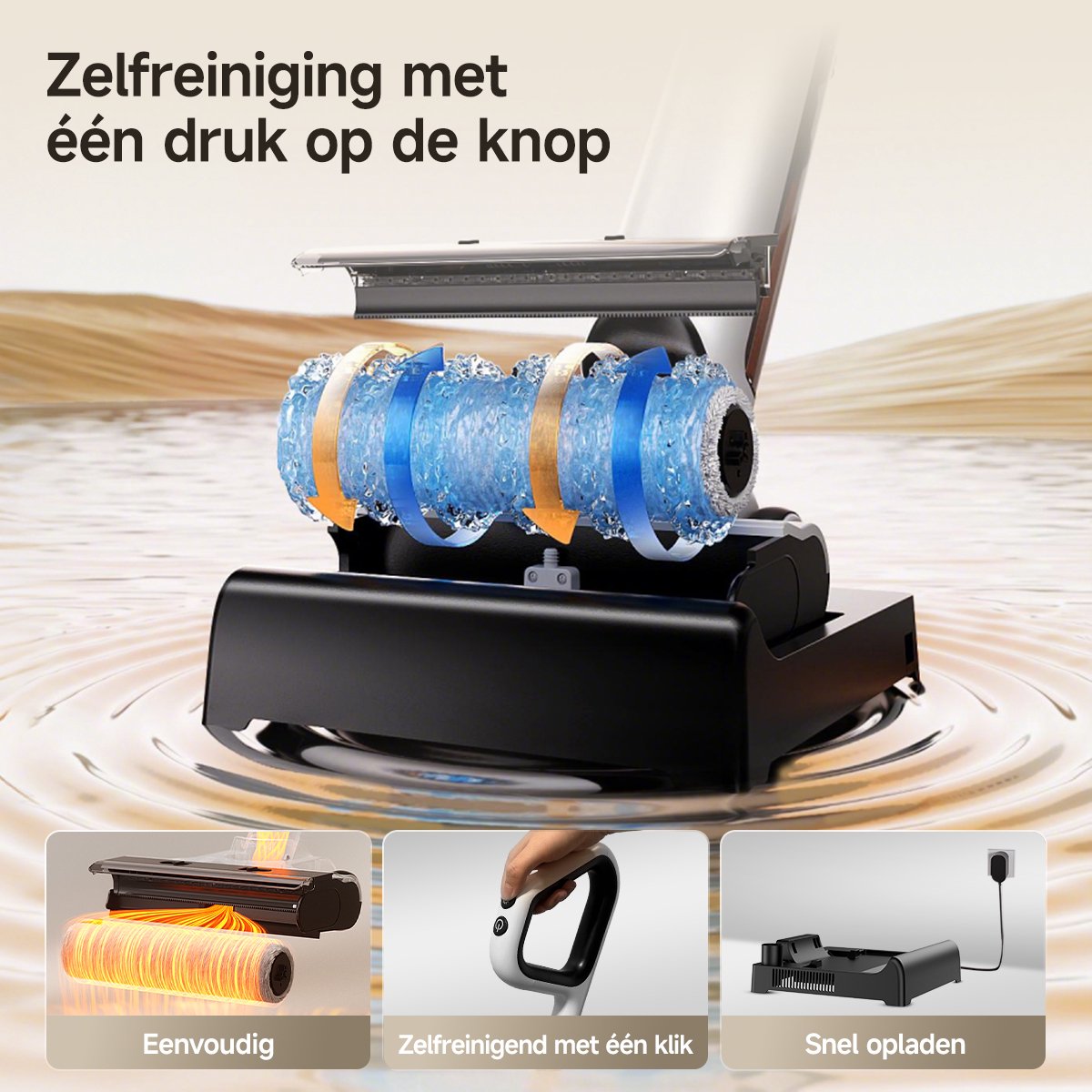 Uwant D500 Draadloze Steelstofzuiger met 17.000 Pa - afbeelding 3