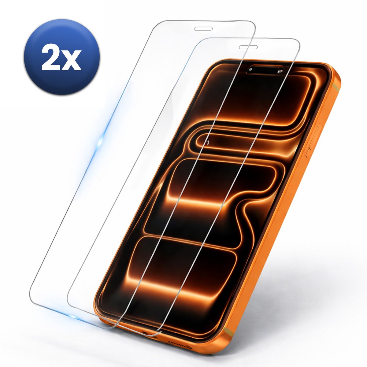 Screenprotector Geschikt Voor iPhone 17 Pro Max – 2-Pack – Gehard Glas 9H – Bubbelvrij – Case Friendly