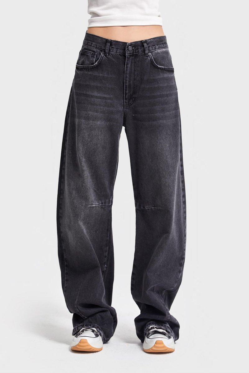 It's Basic - LUNA Baggy Mid Rise Jeans - Stone