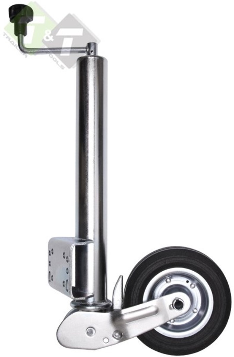 Neuswiel rond 60mm automaat, Steunwiel, Aanhanger poot klapbaar