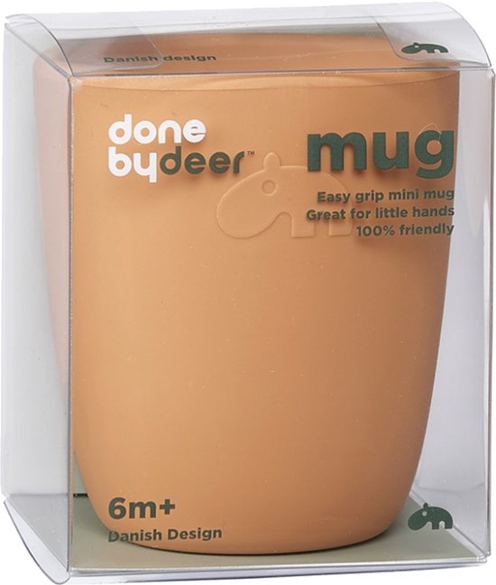 Done by Deer siliconen beker mosterd van Done by Deer — afbeelding 2