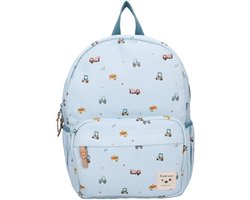 Kidzroom Little Story - Kinder rugzak - 11,7 liter - 36 x 27 x 12 cm - Auto's - Blauw