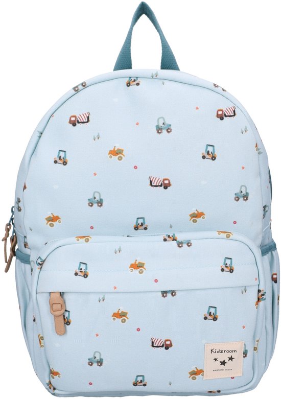 Kidzroom Little Story - Kinder rugzak - 11,7 liter - 36 x 27 x 12 cm - Auto's - Blauw