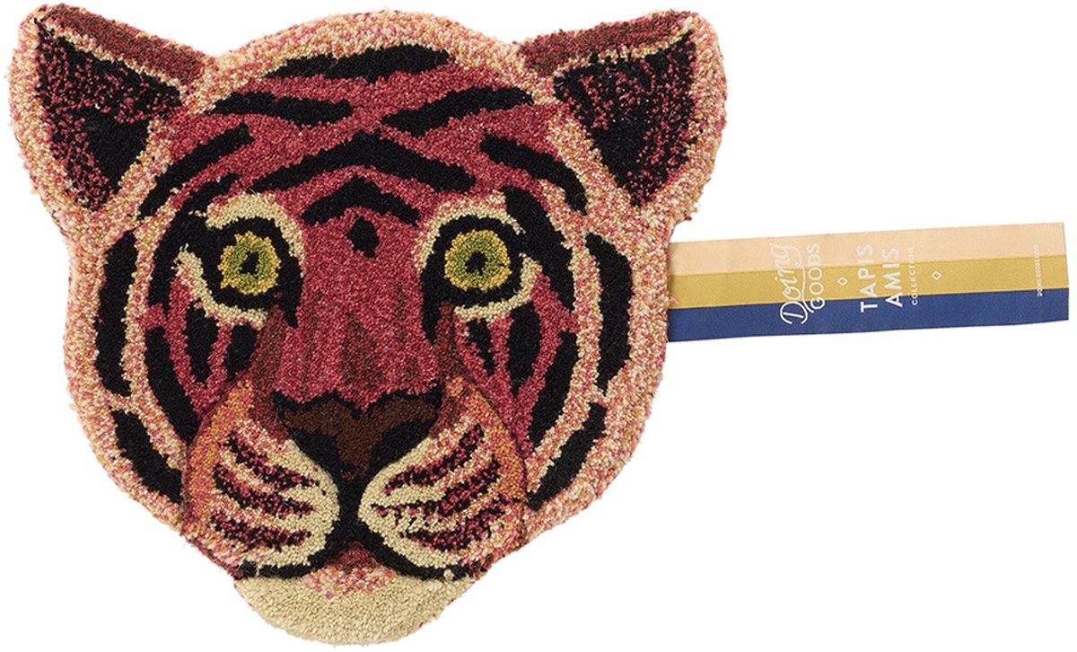 Doing Goods Wanddecoratie - Tapis Amis - Tula Wijze Tijger Dierenkop