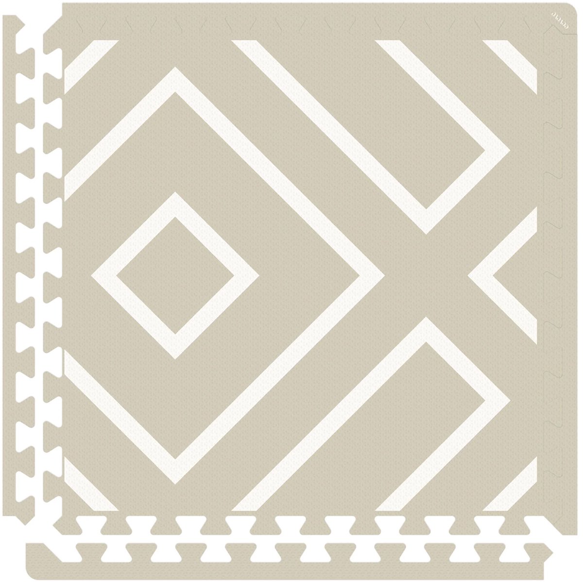 Eeveve Speel Mat – Modern Blocks – 120 × 180 cm - Soft Sage