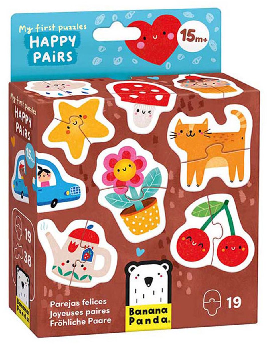 Banana Panda puzzel speelgoed - Mijn Eerste Puzzels Blije Dubbels 19st.