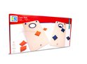 Verpakking van BS Toys Cornhole spel met twee houten boards, oranje en blauwe beanbags. Geschikt vanaf 8 jaar.