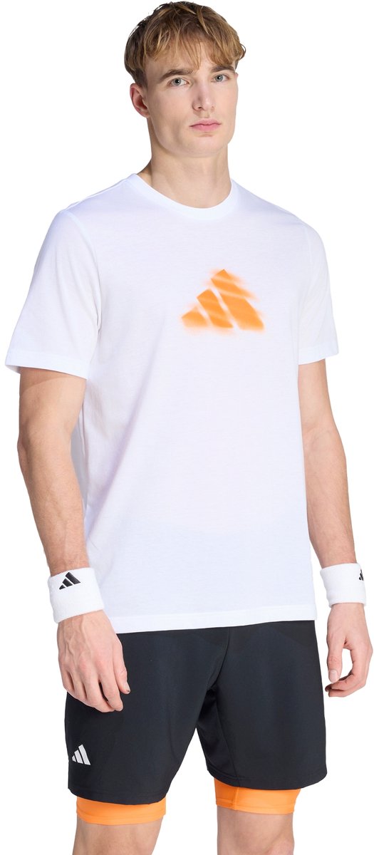 Adidas Performance Tennis Clay Is Not Graphic T-Shirt Heren Wit