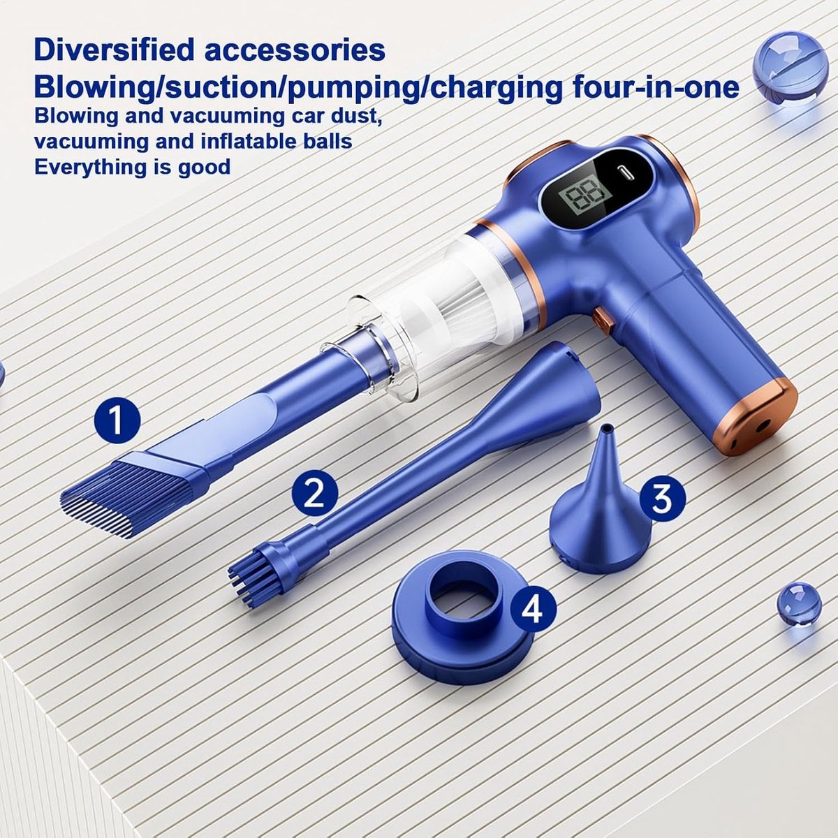 Handheld Snoerloze Autostofzuiger 120W met - afbeelding 3