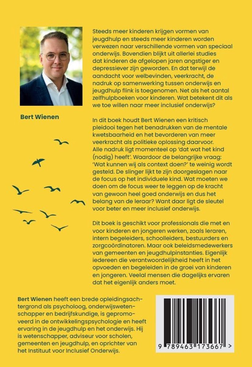 Van individueel naar inclusief onderwijs - back cover