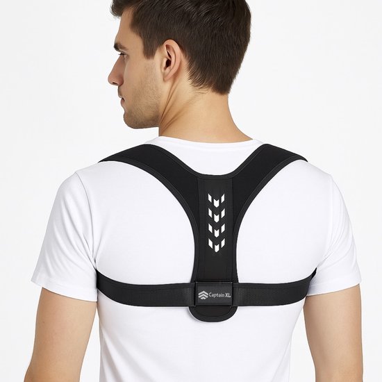 CaptainXL Postuur Corrector - Verstelbare Rugbrace - Rug Corrector - Postuur Corrector - Houding Corrector - Rugsteun - Verlichten van Rug, Nek en Schouder Klachten - One Size