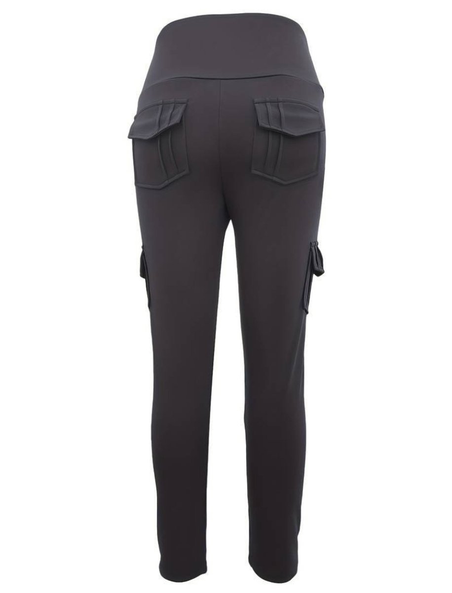 Vivva - Cargo Legging Dames Met Zakken - Hoge Taille - Sportlegging - 4-Way Stretch - Compressie - Squat Proof - Grijs - S/M - CARGOFIT