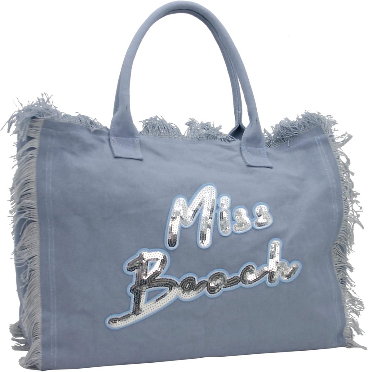 Grote Canvas Strandtas met Ritssluiting - Shopper voor Strand en Picknick