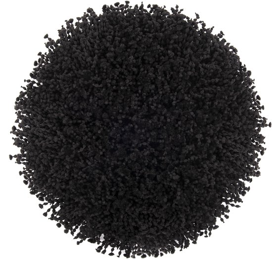 Heckettlane Badmat Onda - Badkamermat - Bidetmat - Antislip tapijt - 60 cm - Rond - Zwart