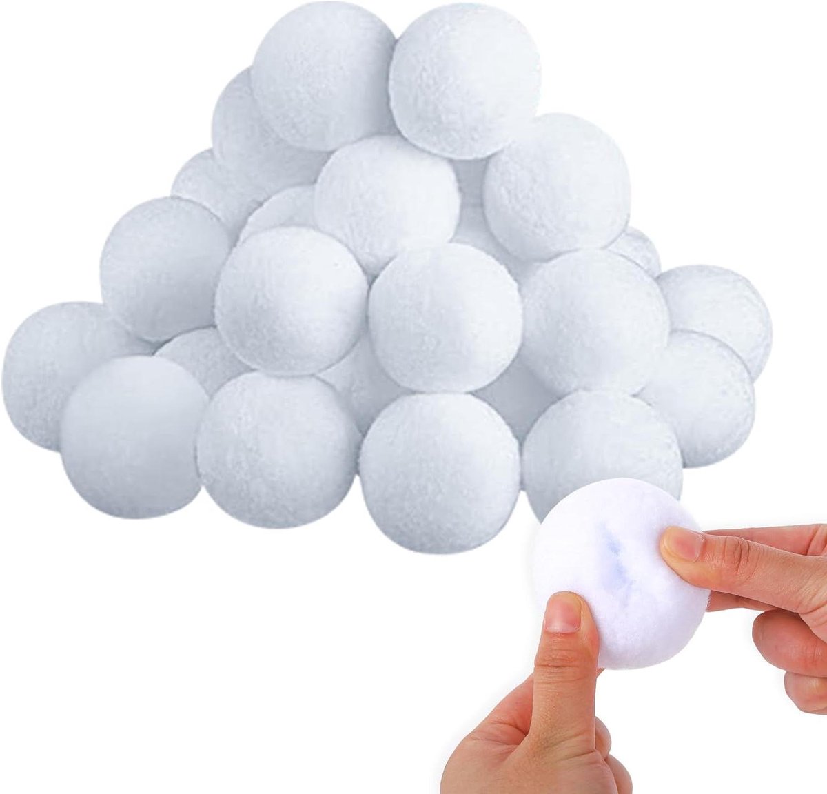 Cosensi - Kunst sneeuwballen voor kinderen - Kerst decoratie - Winterpret - Set van 30 stuks