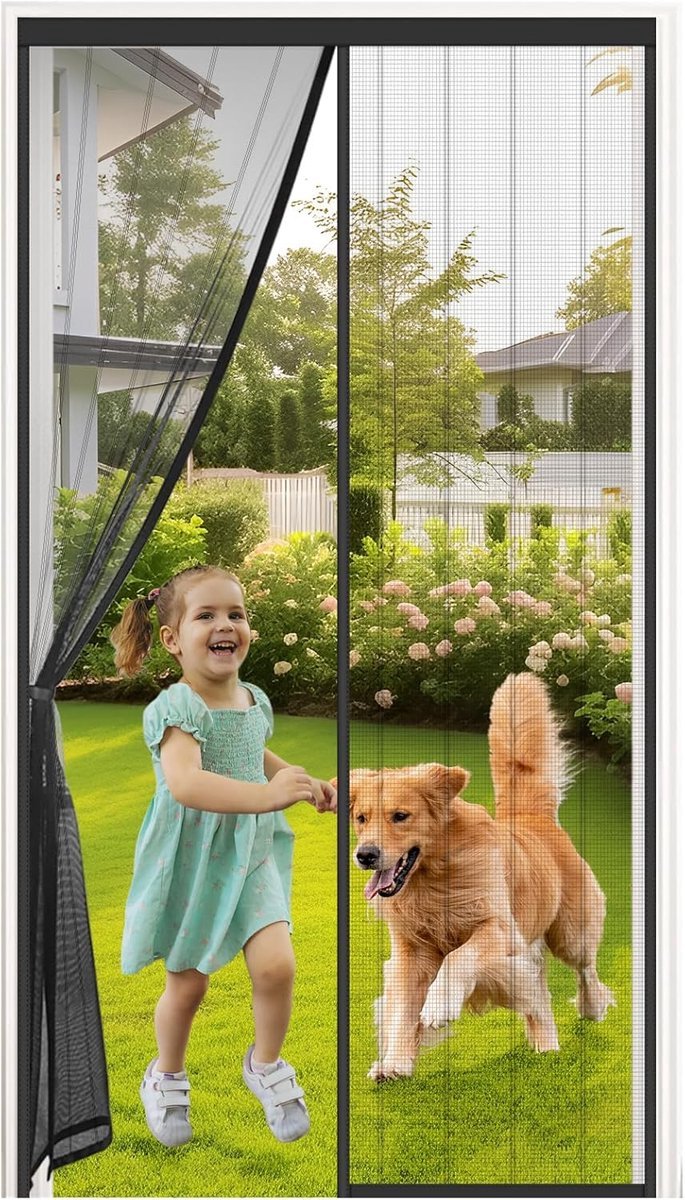 Stunq® Duurzaam Insectenbescherming Paneel - 90 x 200 cm - Zwart - Voor Balkon en Terras