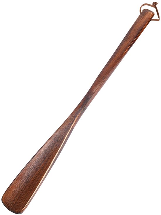 schoenlepel met lange steel, schoenlepel, Comfortabele schoenlifter for laarzen, sport- en tennisschoenen, houten schoenlepel met extra lange steel for laarzen en alle schoenen (maat: 75 cm) (Size