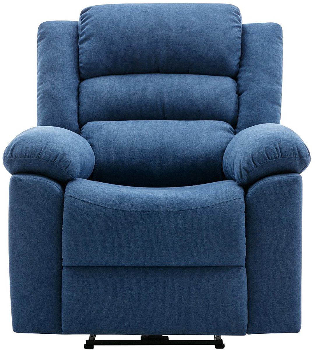 Vente-unique Elektrische relaxfauteuil van blauwe stof BUROLO