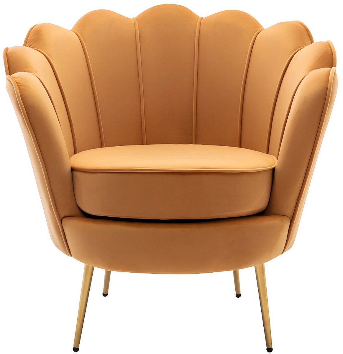 Vente-unique Fauteuil van fluweel DANDELION - Mosterdgeel - van Pascal Morabito