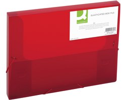 Q-CONNECT elastobox | met elastieken | A4 | rug 25 mm | rood