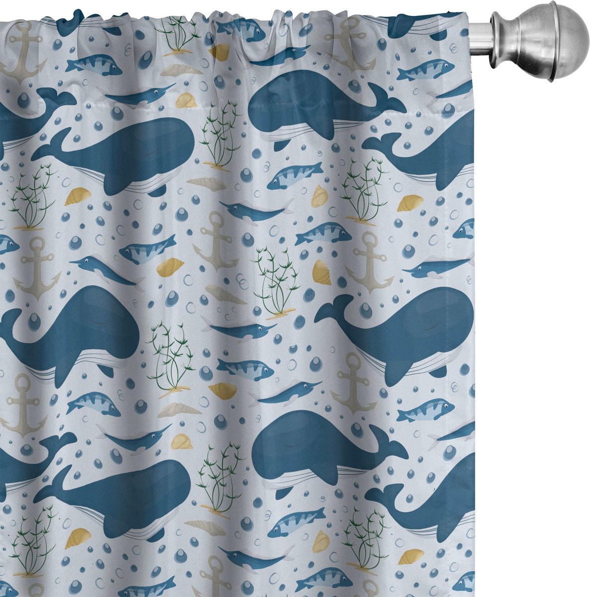 ABAKUHAUS Wal gordijnen – 2x75x225 cm – Babyblauw multicolor