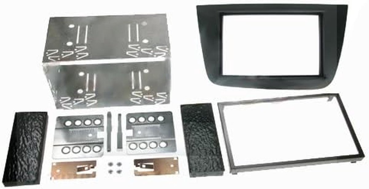 Adapterframe Dubbel-DIN voor Seat Altea Toledo Leon Zwart