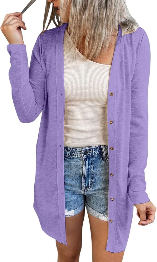 Gebreide cardigan voor dames in Grijs Gebreide cardigan voor dames in Grijs