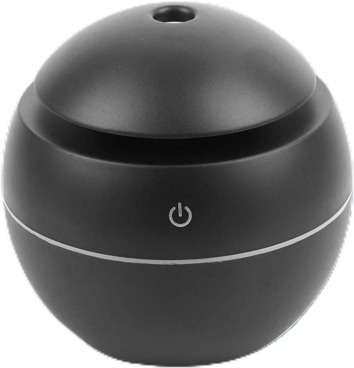 Aroma-luchtbevochtiger Ultrasone USB-geurverspreider Houtnerf LED-licht Elektrische Etherische Olieverspreider (zwart)