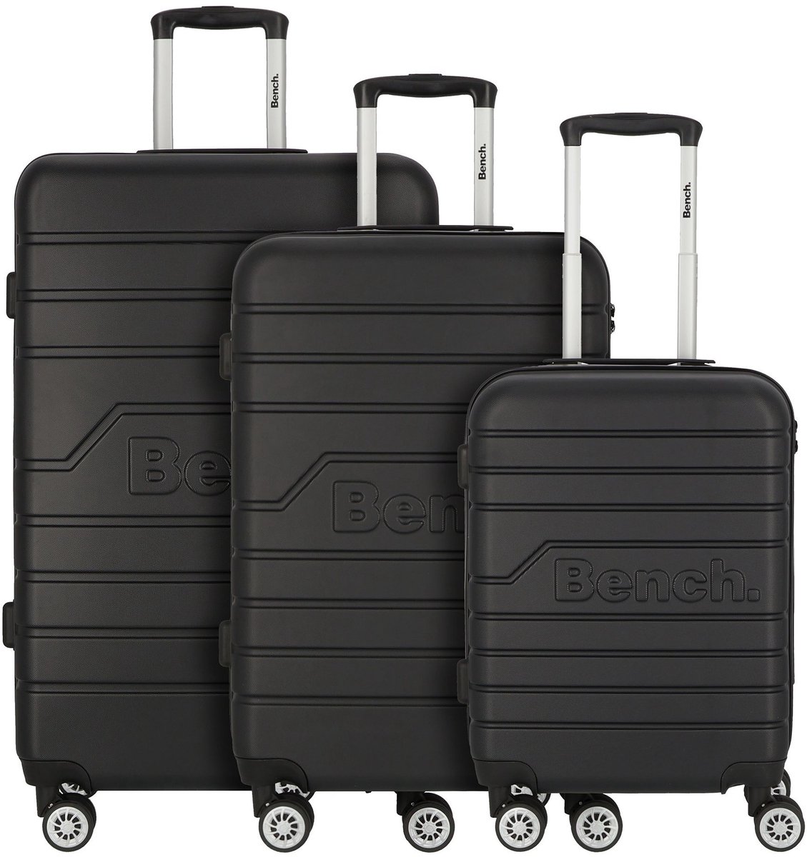 Bench Seattle 4 wielen Kofferset 3-delig - Harde bagage - TSA slot - schwarz