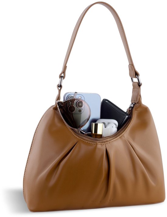 bugatti Sac à épaule Mila Shoulder Bag Cognac Marron clair