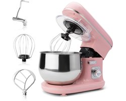 RVV® Mixer met mengkom - Mixer - Mixer met mengkom keukenmachine - Roze - 21cm x 35cm x 32cm