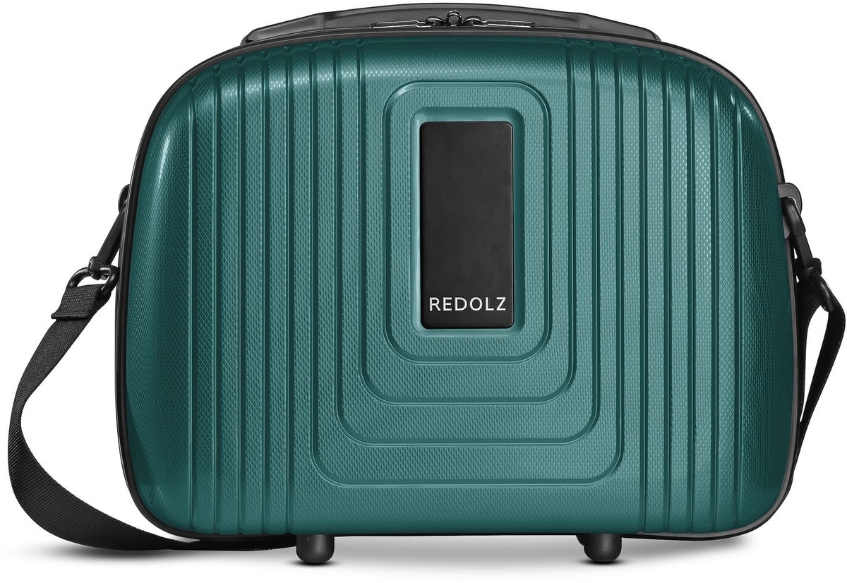 Redolz Essentials 14 Beautycase 34 cm - 14 L - Ritssluiting - pearl-green metallic