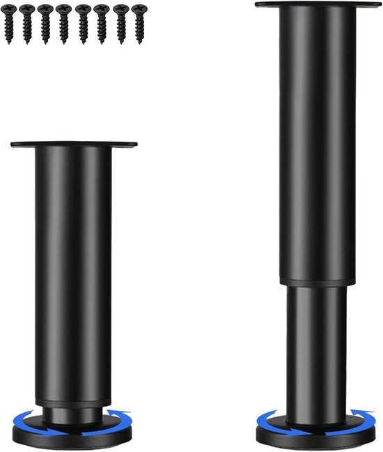 1 ST Verstelbare Tafelpoten 450-1200 mm Roestvrij Staal 1 ST Verstelbare Tafelpoten 450-1200 mm Roestvrij Staal