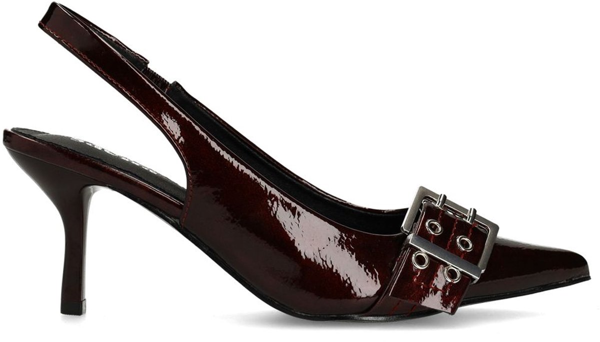 Sacha - Dames - Burgundy buckle slingbacks - Maat 40