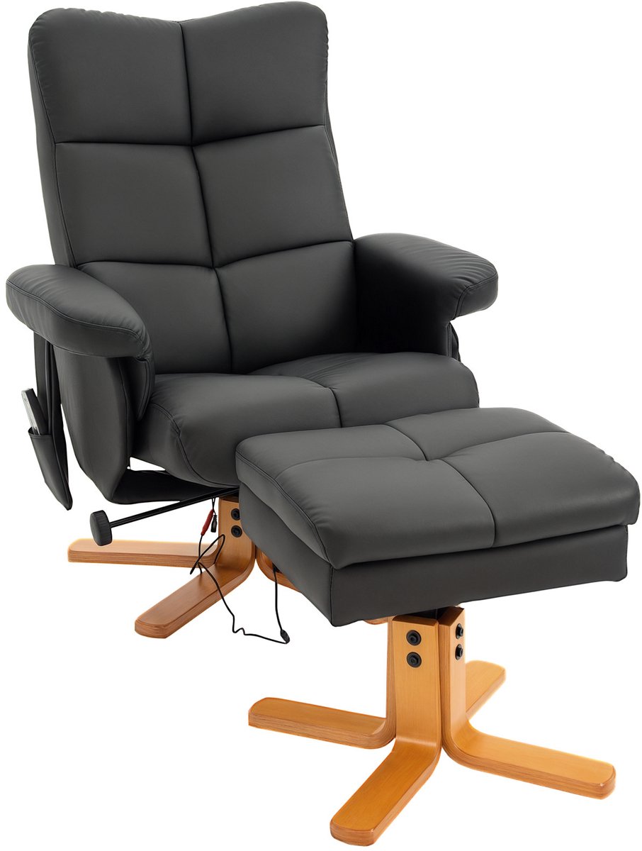 HOMCOM Massagestoel met ligfunctie 700-111V02